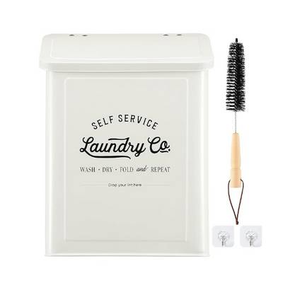 Poubelle buanderie blanche