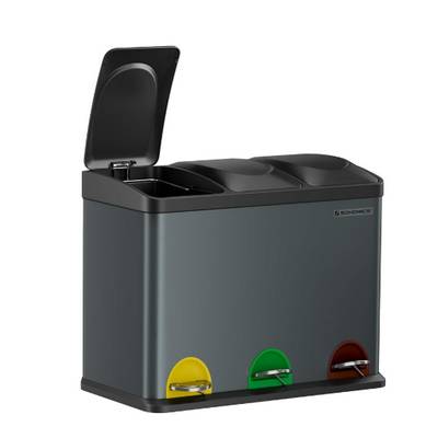 Poubelle tri sélectif pédales couleurs