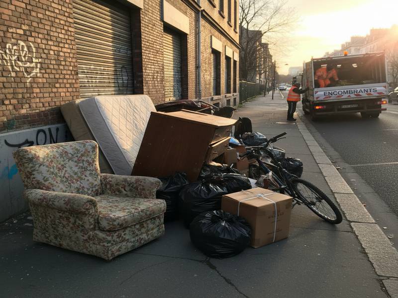 Ramassage des encombrants sur trottoir