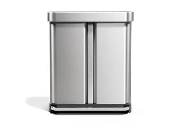 Poubelle Simplehuman tri sélectif 58L inox